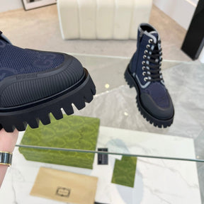 Navy Blue GG Maxi Boot