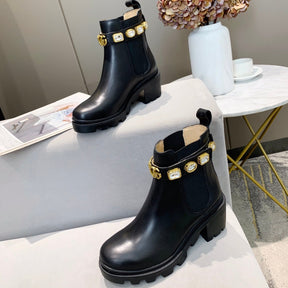 GG Ankle boot with stones and 60mm heel