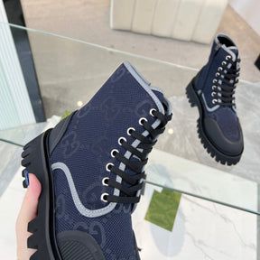 Navy Blue GG Maxi Boot