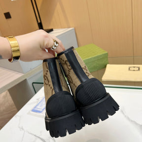 GG Canvas GG Maxi Beige Boot