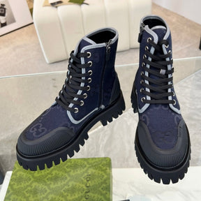 Navy Blue GG Maxi Boot