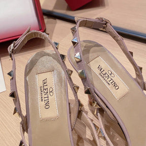 VLT Pink Leather Pumps with Upper Details, 9cm Heel