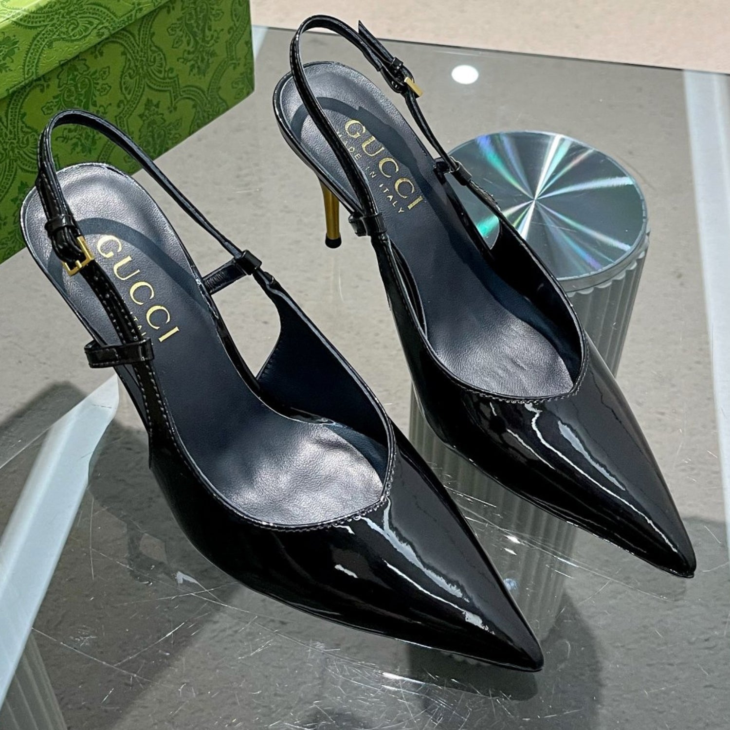 Black GG Pumps with 8.5cm Heel