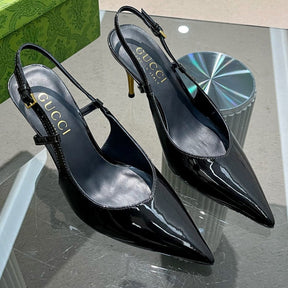 Black GG Pumps with 8.5cm Heel