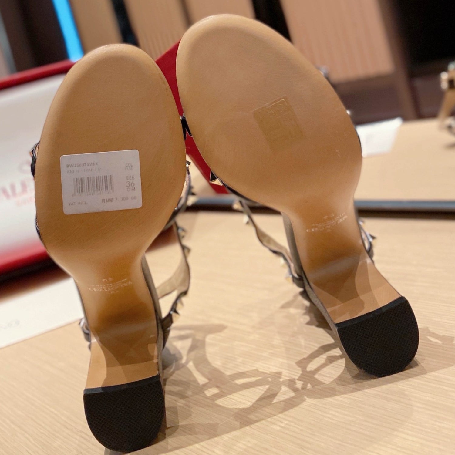 VLT Black Leather Sandal with details, 8.5cm heel