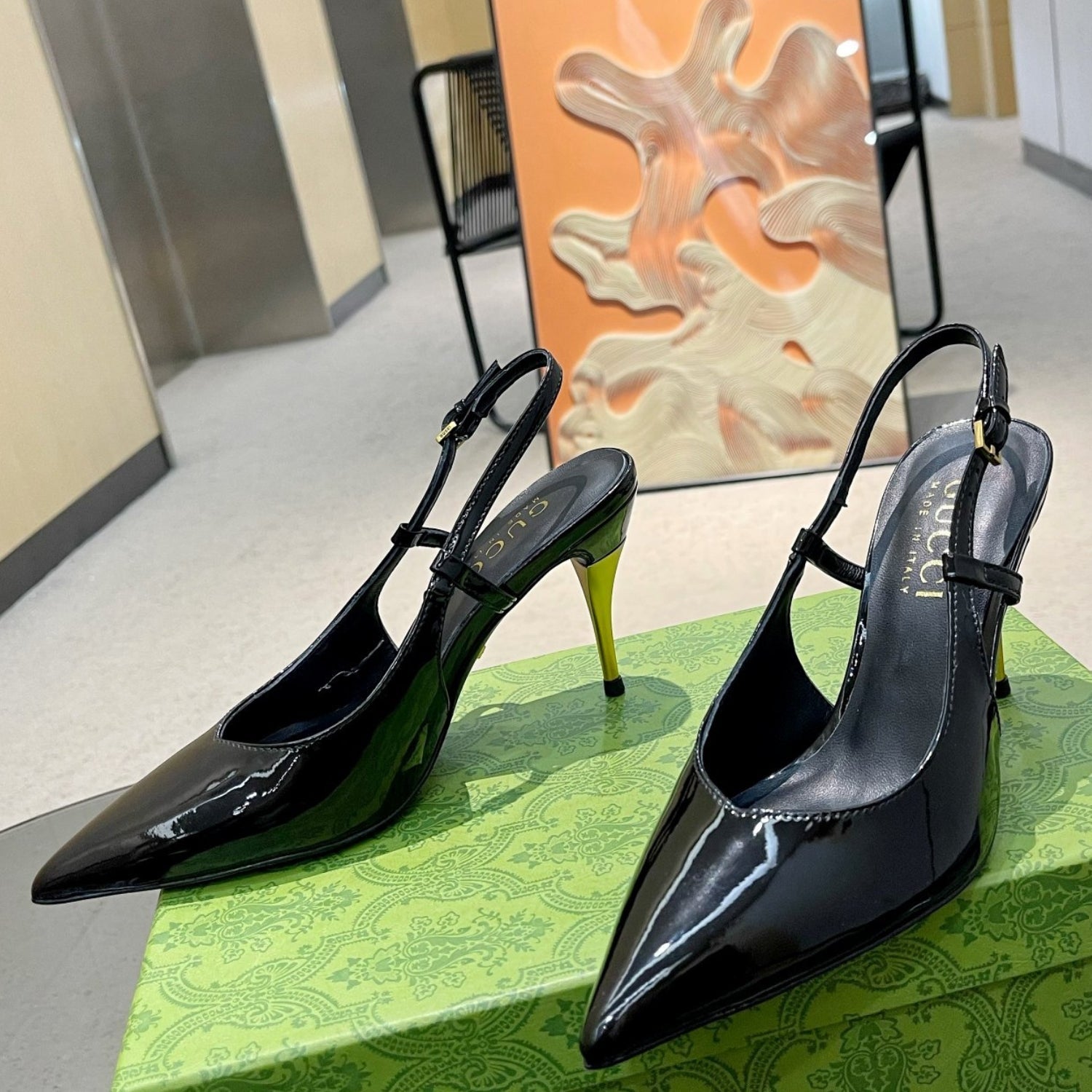 Black GG Pumps with 8.5cm Heel