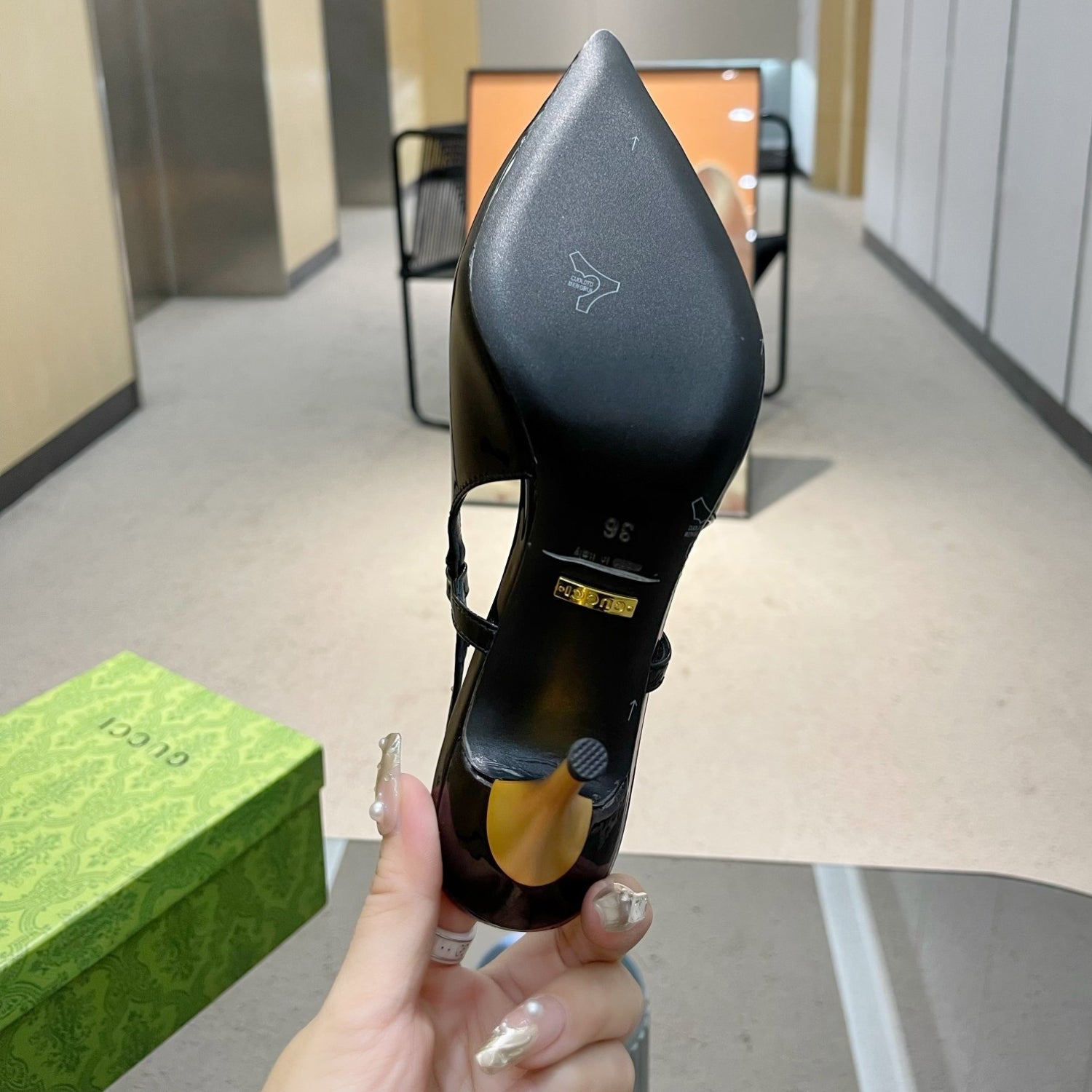 Black GG Pumps with 8.5cm Heel