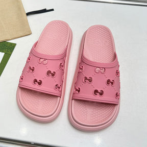 GG Pink Slide Flip Flops Details