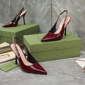 GG Scarpin Signoria Red Sandal with 105mm heel