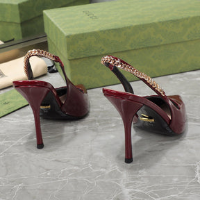 GG Scarpin Signoria Red Sandal with 105mm heel