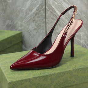 GG Scarpin Signoria Red Sandal with 105mm heel