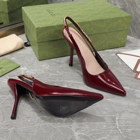 GG Scarpin Signoria Red Sandal with 105mm heel