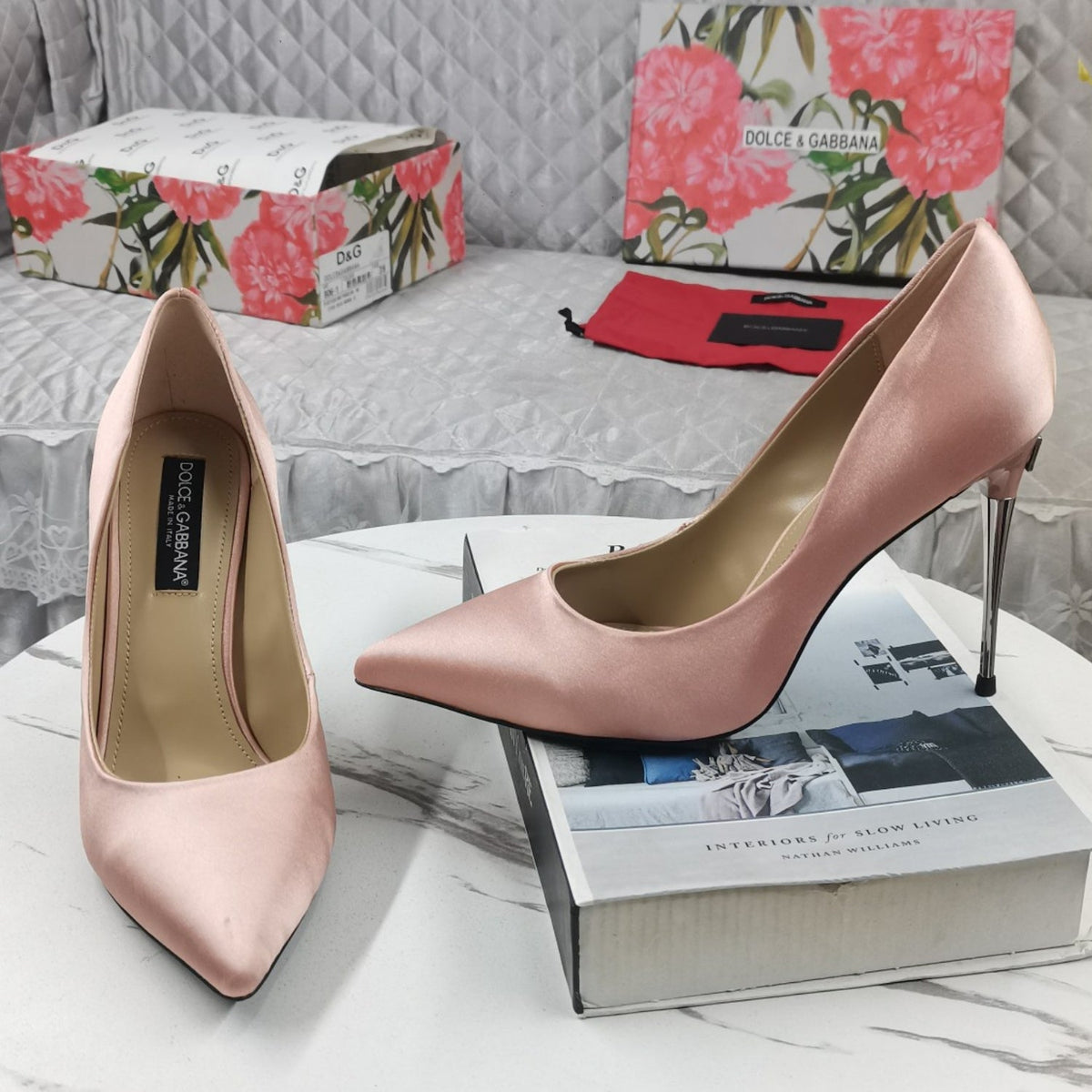DG Rosê Pump with Logo on 10.5cm heel